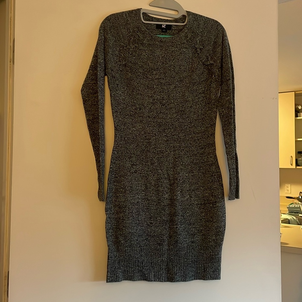 iZ Byer knit long sleeve mini bodycon dress
